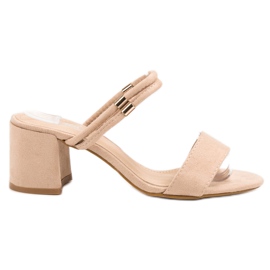 Fama Stilvolle Hausschuhe braun