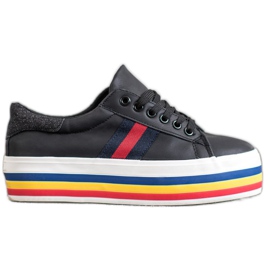 SHELOVET Sportschuhe auf der Plattform schwarz mehrfarbig