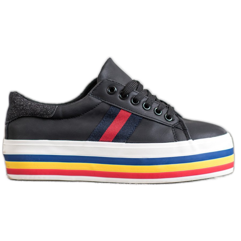 SHELOVET Sportschuhe auf der Plattform schwarz mehrfarbig