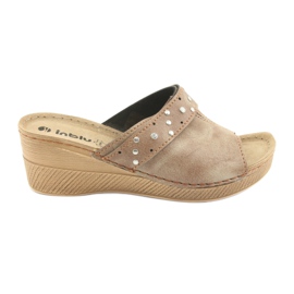 Damen Keilabsatz Inblu OS007 braun