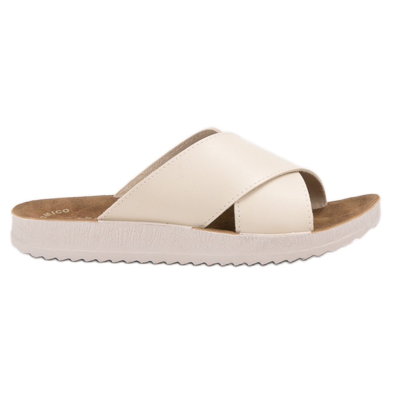 SHELOVET Hausschuhe aus Öko-Leder braun