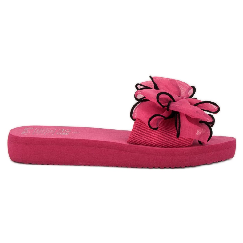 Best Shoes Hausschuhe aus Schaumstoff mit Schleife rosa