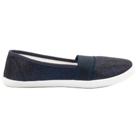 Renda Glitzer-Turnschuhe marineblau blau