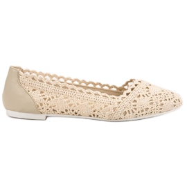 Coura Ballerinas aus Spitze in Beige