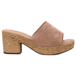 Flyfor Leichte Hausschuhe am Pfosten rosa