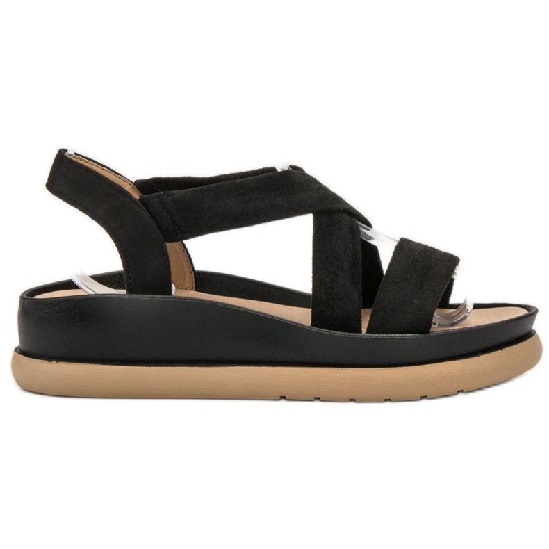 SHELOVET Slip-on-Sandalen auf der Plattform schwarz