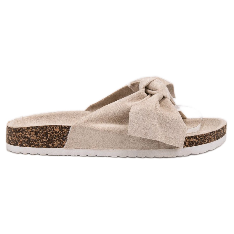 Diamantique Hausschuhe mit Schleife braun