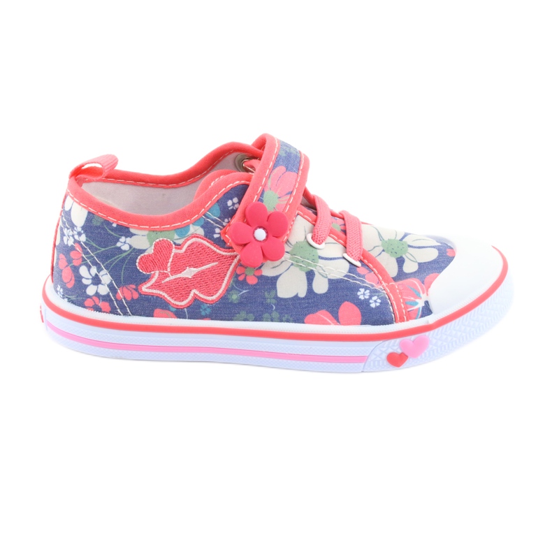 Sneakers Usta American Club Ledereinsatz rot blau mehrfarbig