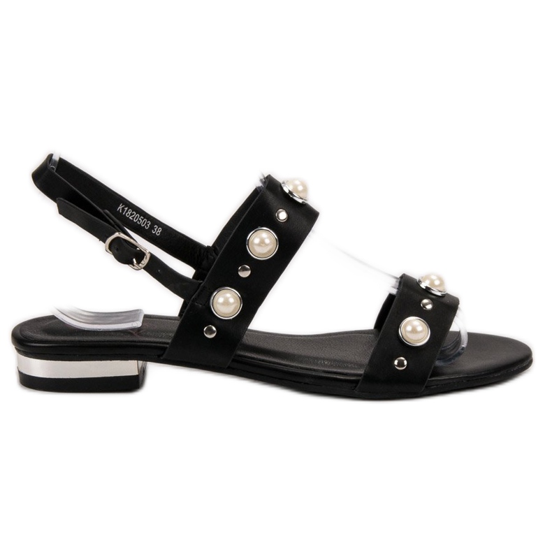 Kylie Bequeme schwarze Sandalen