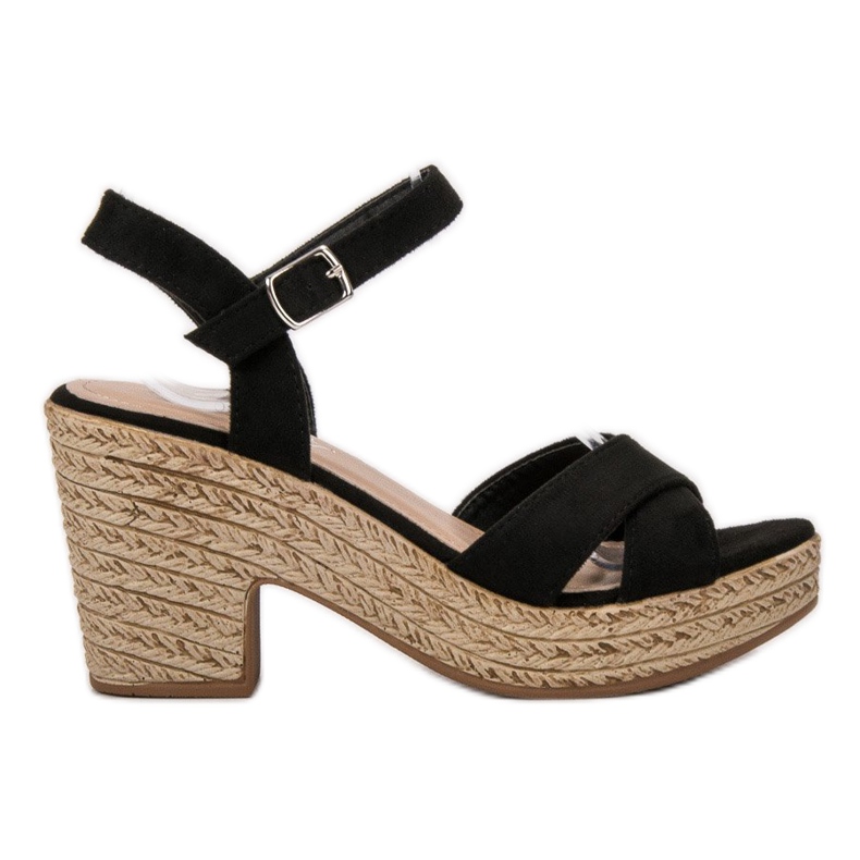 Queentina Sandalen an einer Bar schwarz