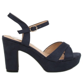 Sandalen auf der marineblauen JC15017 DK.BLUE Plattform