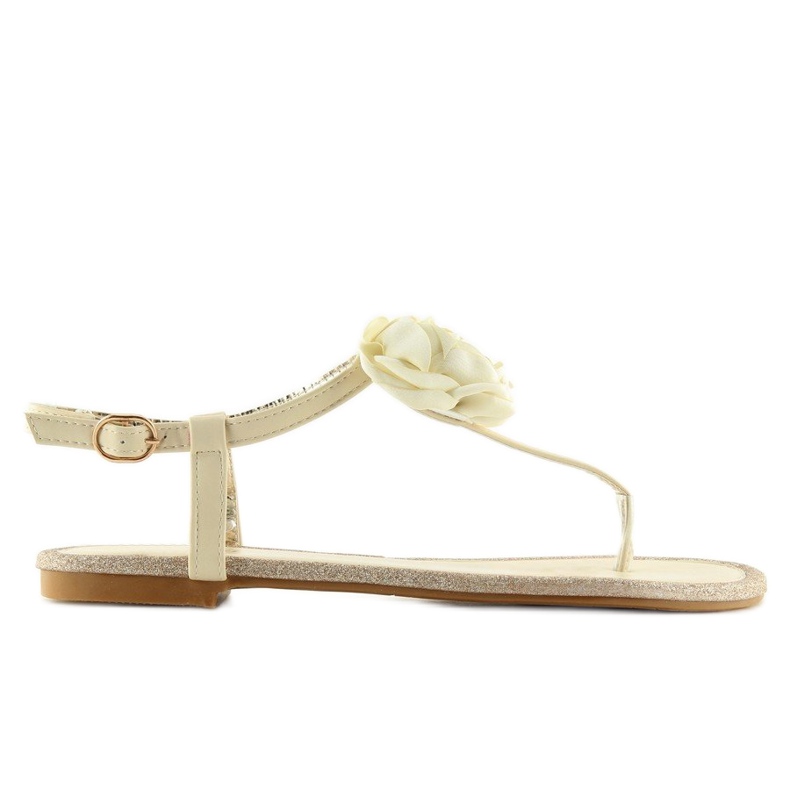 Flip-Flops mit Blumenbeige T314P Beige