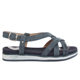 Marineblaue Damensandalen 1499 Navy navy blau