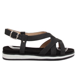 Schwarze Damensandalen 1499 Black