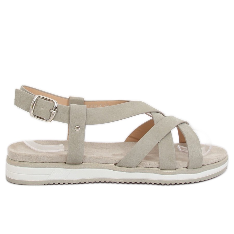 Graue Sandalen für Damen 1499 Grau