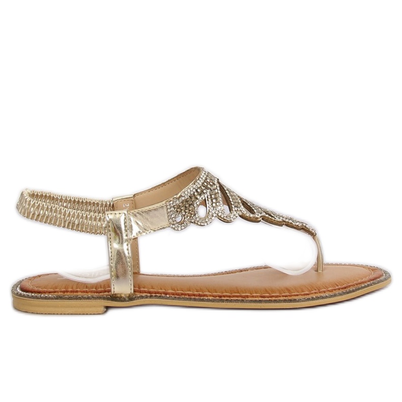 Flip-Flops mit Steinen ZY172 L.GOLD golden