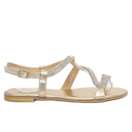 Sandalen mit Schlange golden H560 Gold