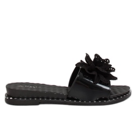 Schwarze Damen Hausschuhe schwarz 38822 Schwarz