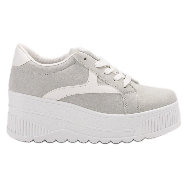 SHELOVET Graue Schuhe auf der Plattform
