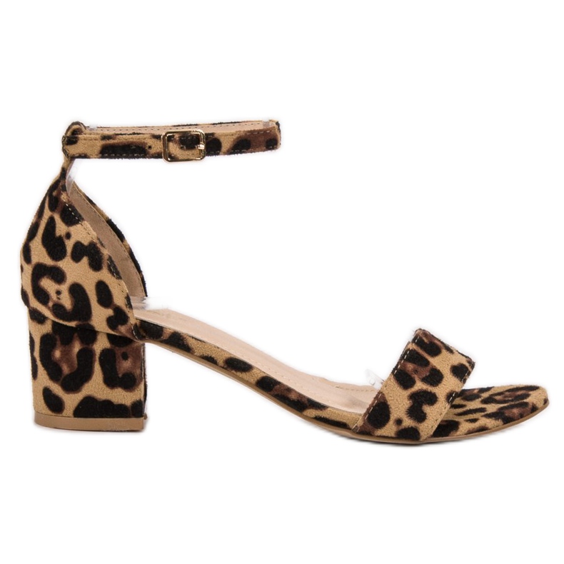 SHELOVET Klassische gepunktete Sandalen braun