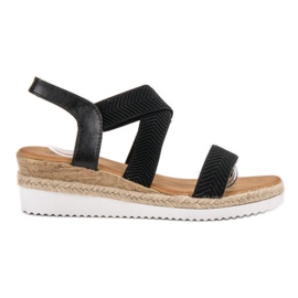 Bello Star Slip-On-Sandalen mit Espadrilles schwarz
