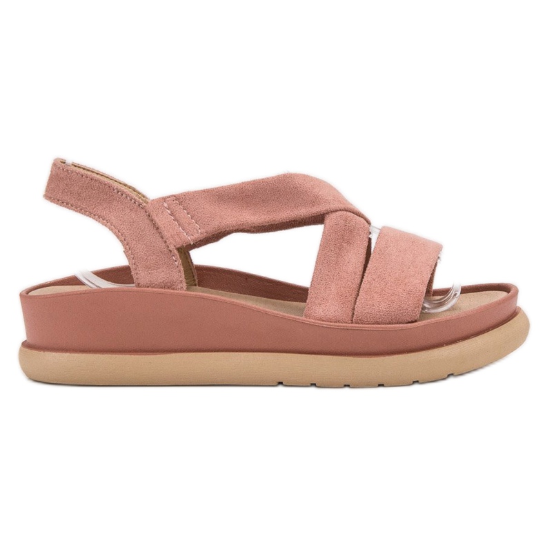 SHELOVET Slip-on-Sandalen auf der Plattform rosa