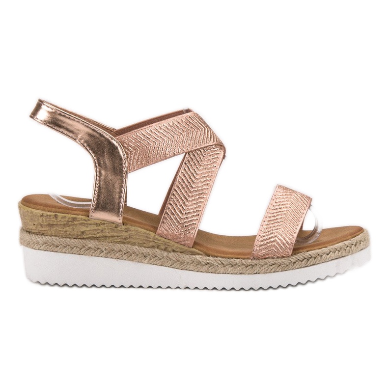 Bello Star Slip-On-Sandalen mit Espadrilles rosa gelb