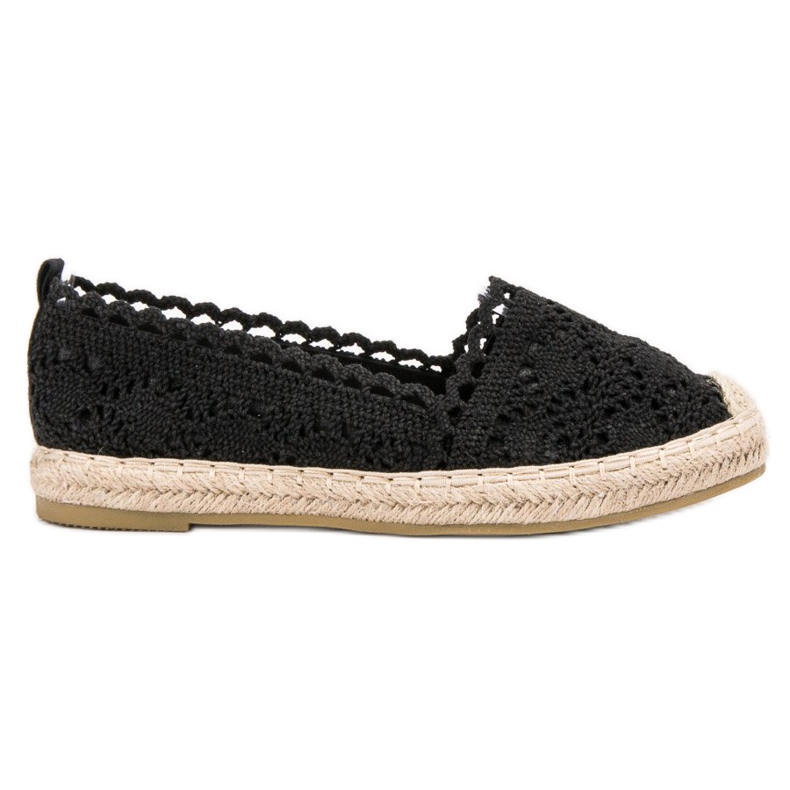Seastar Espadrilles aus Spitze schwarz