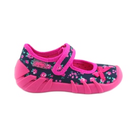 Mädchen Hausschuhe Befado 109p181 rosa marineblau