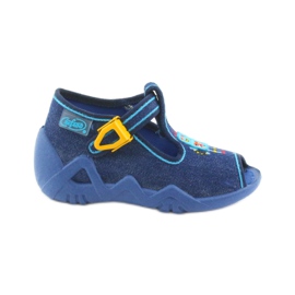 Jungen Hausschuhe Befado 217P103 marineblau