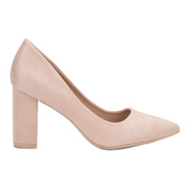 Diamantique Beige Wildleder Pumps