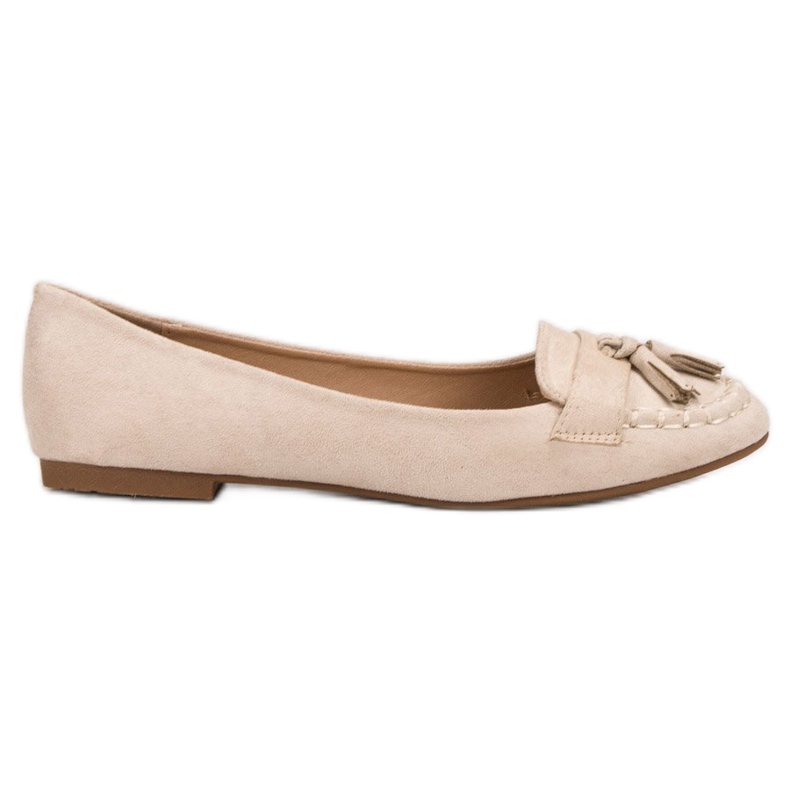 Seastar Ballerinas mit Fransen beige