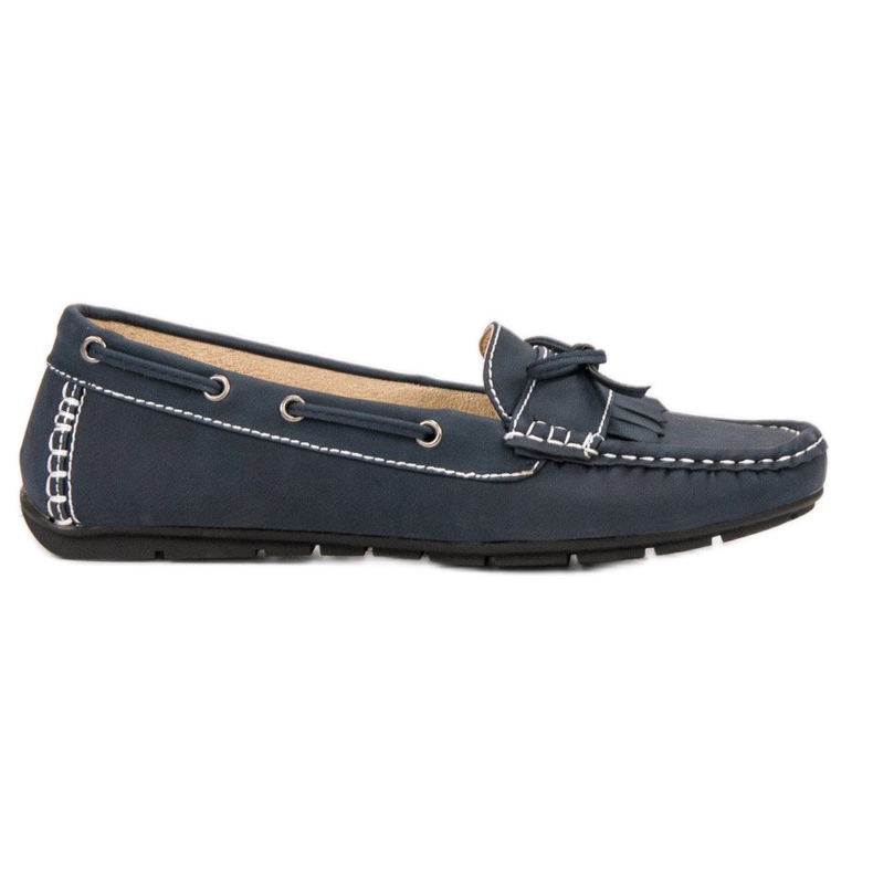 SHELOVET Slipper mit Schleife blau