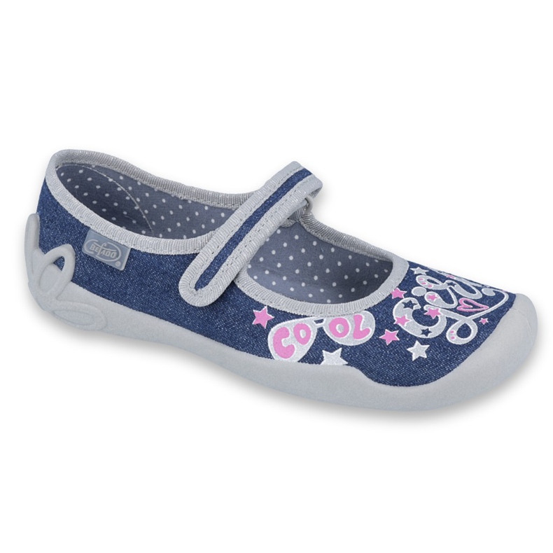 Befado Kinderschuhe 114Y368 navy blau rosa grau