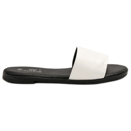 Clowse Klassische weiße Hausschuhe