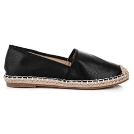 Tina&Co Slip-on-Espadrilles mit Öko-Leder schwarz