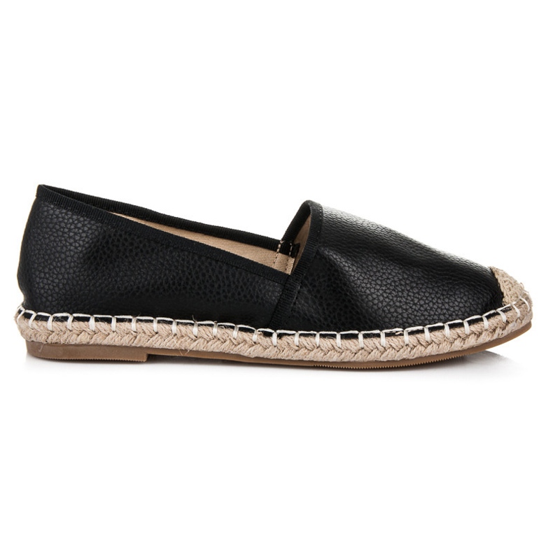 Tina&Co Slip-on-Espadrilles mit Öko-Leder schwarz