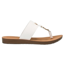 Stylische VINCEZA Flip-Flops weiß