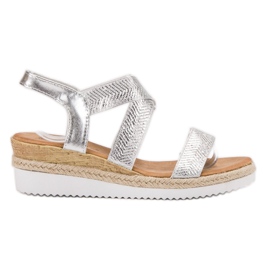 Anesia Paris Slip-on-Sandalen auf der Plattform grau