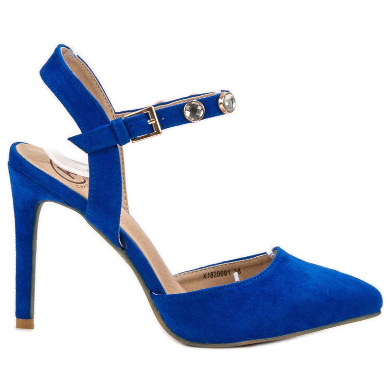 Kylie High Heels mit freiliegendem Absatz blau