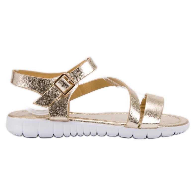 SHELOVET Sandalen mit Schnallenverschluss gelb