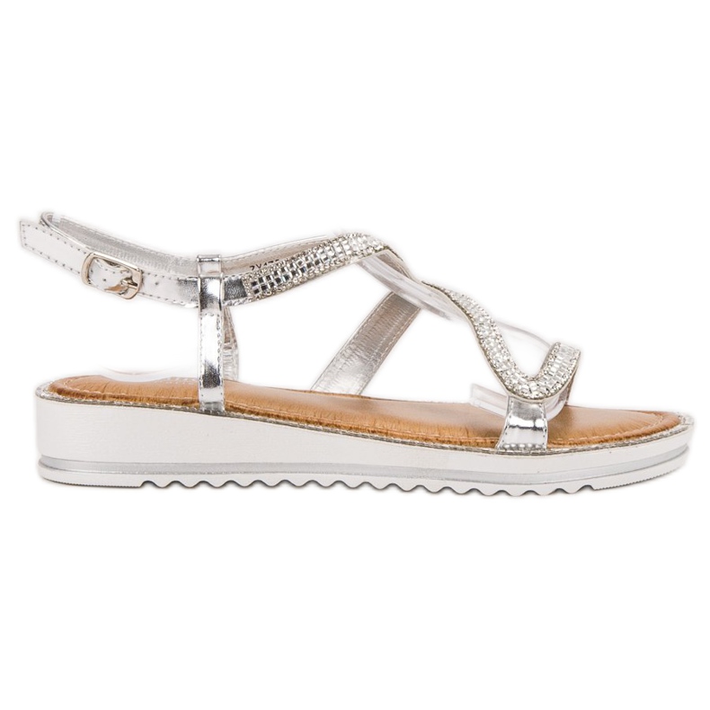 SHELOVET Sandalen auf der Plattform grau