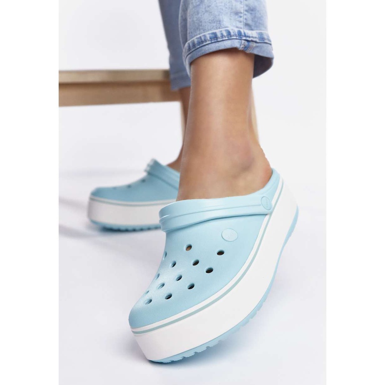 Crocs Crocband Platform Clog 4JE Eisblau Eisblau mehrfarbig