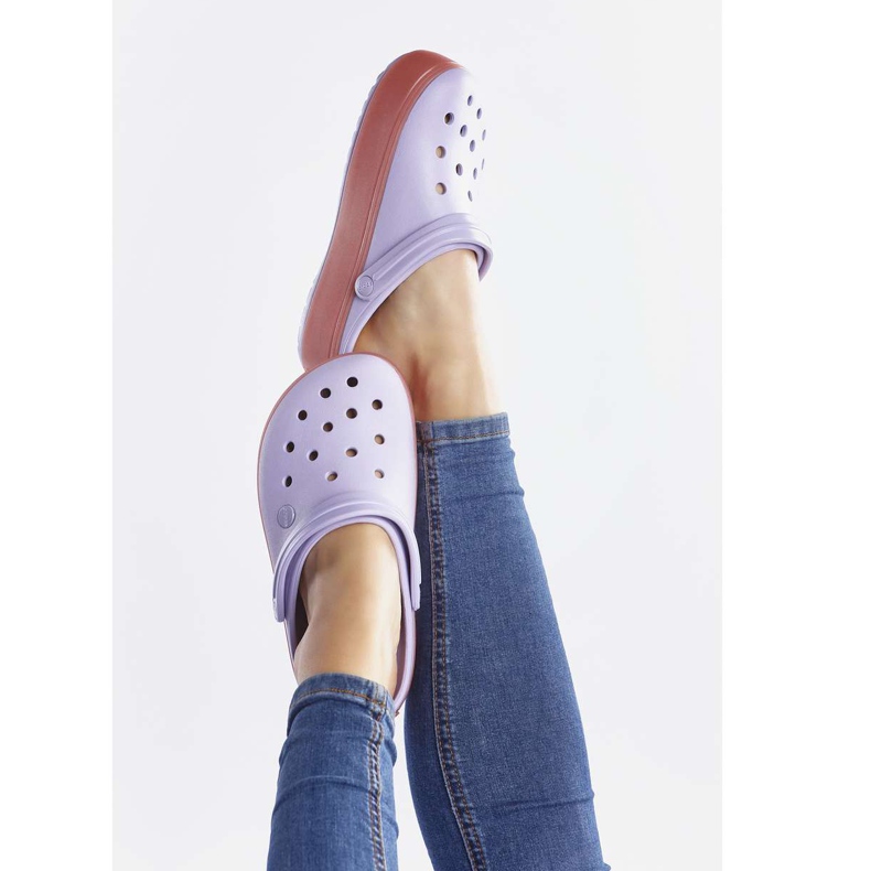 Crocs Crocband Platform Clog 5P9 Lavendel Melone mehrfarbig