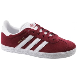 Adidas Gazelle Jr CQ2874 rote Schuhe weiß