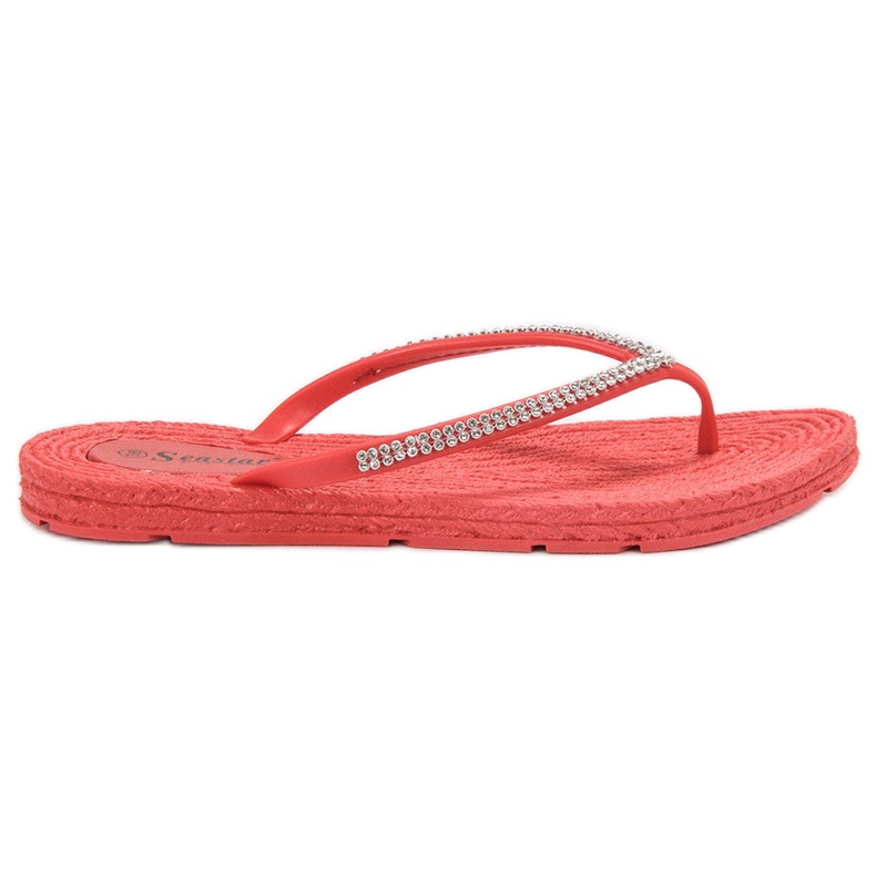 Seastar Flip-Flops mit Zirkonia rot