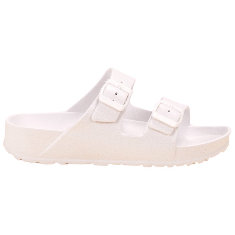 SHELOVET Leichte Hausschuhe mit Schnalle weiß