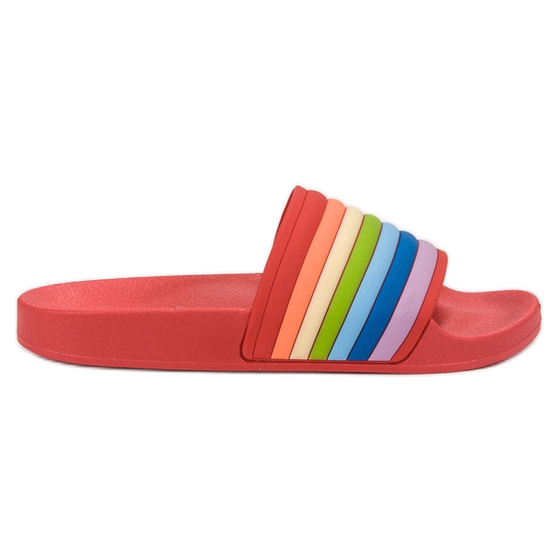 Sweet Shoes Bunte Gummi-Flip-Flops rot mehrfarbig