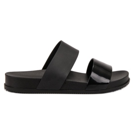 SHELOVET Modische Gummipantoffeln schwarz