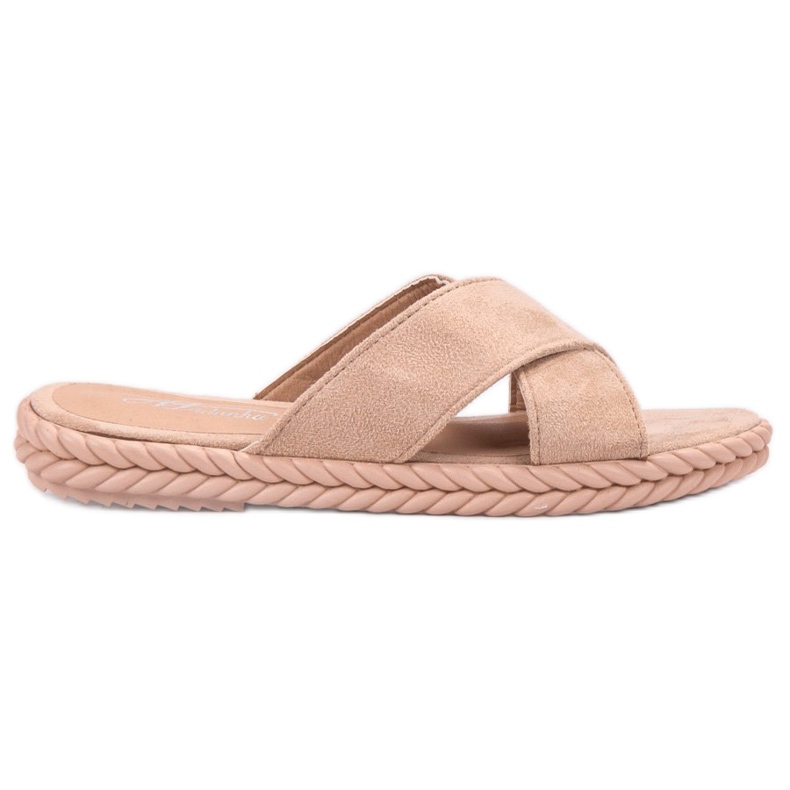 SHELOVET Wildleder Hausschuhe braun